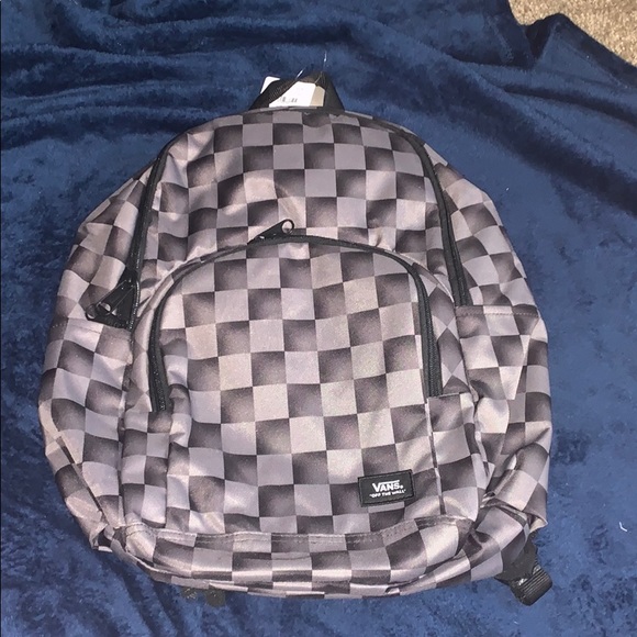 Vans Grey Checker Backpack - Picture 2 of 5